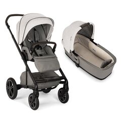 Nuna - Carucior 2 in 1 Mixx Next colectia Mineral, Culoare: Gri deschis