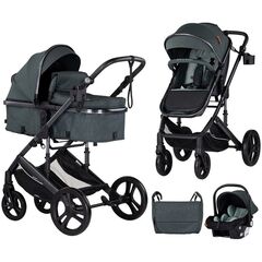 Carucior Chipolino Amore 3 in 1 basil, Culoare: Verde, Model: 3 in 1