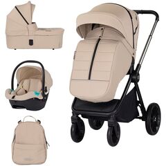 Carucior Chipolino Encanto 3 in 1 tiramisu, Culoare: Crem, Model: 3 in 1