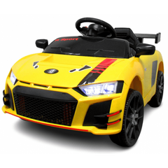 Masinuta electrica cu telecomanda si functie de balansare Cabrio A1 R-Sport - Galben (varsta 1-4 ani), Culoare: Galben, Capacitate acumulator: 6V