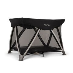 Nuna - Patut pliant SENA Aire Caviar, Culoare: Negru, Dimensiuni: 105x70