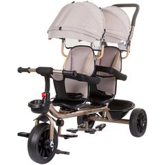 Tricicleta gemeni Chipolino Hip Hop sand, Culoare: Crem