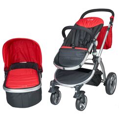 Carucior 2 in 1 Veneto rosu Kidscare, Culoare: Rosu  - ExclusivMAG.ro