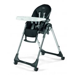 Scaun de masa Prima Pappa Zero 3 Follow Me, Hi Tech Licorice, Peg Perego, Culoare: Gri/Negru  - ExclusivMAG.ro