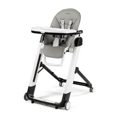 Scaun De Masa Peg Perego, Siesta 2 in 1 Follow Me Ice, Culoare: Gri deschis  - ExclusivMAG.ro