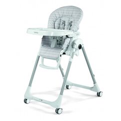 Scaun de masa Prima Pappa Zero, Peg Perego, Follow me LinearGrey, Culoare: Gri deschis  - ExclusivMAG.ro