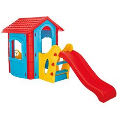 Casuta cu tobogan pentru copii Pilsan Happy House blue  - ExclusivMAG.ro