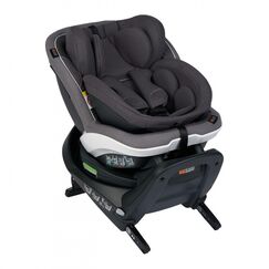 Scaun auto rotativ BeSafe iZi Turn B i-Size - Metallic Melange, Culoare: Gri, Grupa: 0-18kg (0 luni - 4 ani)  - ExclusivMAG.ro