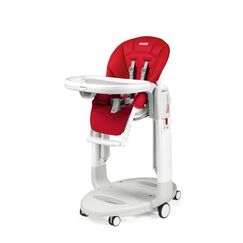 Scaun de masa 3 in 1 Peg Perego Tatamia Follow Me, 0-15 Kg, Fragola, Visiniu, Culoare: Rosu  - ExclusivMAG.ro