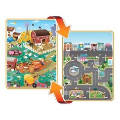 Covoras de Joaca cu Doua Fete pentru Copii Prince Lionheart City / Farm  - ExclusivMAG.ro