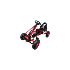 Kart cu pedale Gokart, 3-6 Ani, roti pneumatice din cauciuc, frana de mana, G3 R-Sport - Rosu, Culoare: Rosu  - ExclusivMAG.ro