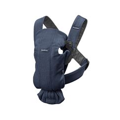 BabyBjorn - Marsupiu anatomic cu multiple pozitii de purtare Mini Navy Blue 3D Mesh, Culoare: Albastru  - ExclusivMAG.ro
