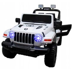 Masinuta electrica cu telecomanda cu baterii si functie de balansare Jeep X10 TS-159 R-Sport - Alb, Culoare: Alb, Capacitate acumulator: 12V  - ExclusivMAG.ro
