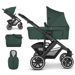 Carucior Salsa 4 AIR SET Basil Abc Design, Culoare: Verde inchis, Model: 2 in 1  - ExclusivMAG.ro