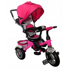 Tricicleta cu pedale 3 in 1 R-Sport T3 - Roz, Culoare: Roz  - ExclusivMAG.ro