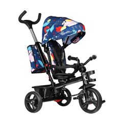 Lionelo - Tricicleta multifunctionala cu sezut reversibil, pliabila, Haari, Blue Navy, Culoare: Multicolor  - ExclusivMAG.ro