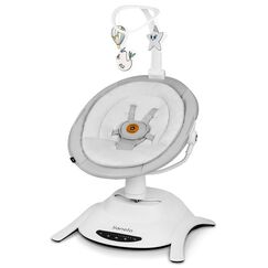 Lionelo - Balansoar multifunctional Bella, Electric, Scaun reglabil, Ecran tactil si telecomanda, 6 miscari unice, 5 viteze, Cu melodii, Gri  - ExclusivMAG.ro