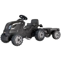 Tractor cu pedale si remorca Smoby Farmer XL negru, Culoare: Negru  - ExclusivMAG.ro