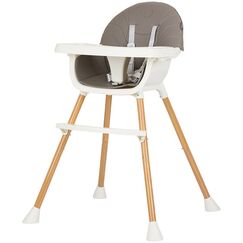 Scaun de masa Chipolino Rio 2 in 1 graphite, Culoare: Gri  - ExclusivMAG.ro