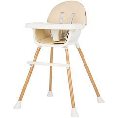 Scaun de masa Chipolino Rio 2 in 1 sand, Culoare: Crem  - ExclusivMAG.ro