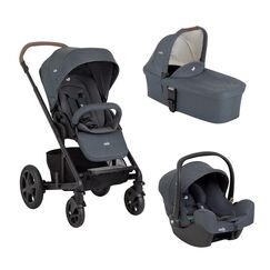 Joie - Carucior pentru copii multifunctional 3 in 1 Chrome Dlx Moonlight, Culoare: Albastru  - ExclusivMAG.ro