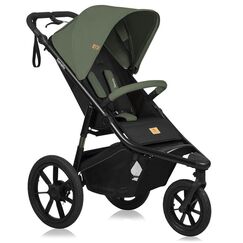 Carucior sport, Lionelo, Azura, Cu 3 roti, Cu baldachin XXL impermeabil, Pliere compacta, Pana la 22 kg, 6-48 luni, Verde, Culoare: Verde, Model: sport  - ExclusivMAG.ro
