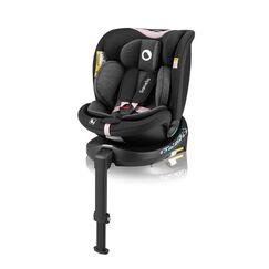 Scaun auto, Lionelo, i-Size Navy, 0-36 Kg, 40-150 cm, Rotire 360 grade, R129, Negru/Roz, Culoare: Roz, Grupa: 0-36kg (0 luni - 12 ani)  - ExclusivMAG.ro