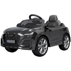 Masinuta electrica Chipolino Audi RS Q8 cu scaun din piele si roti EVA black, Culoare: Negru, Capacitate acumulator: 12V  - ExclusivMAG.ro