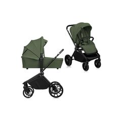 Carucior 2 in 1, Lionelo, Mika Plus, Pana la 22 kg, Verde, Culoare: Verde, Model: 2 in 1  - ExclusivMAG.ro