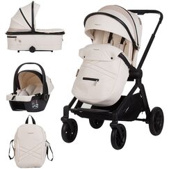 Carucior Chipolino Magnum 3 in 1 biscotta, Culoare: Bej, Model: 3 in 1  - ExclusivMAG.ro