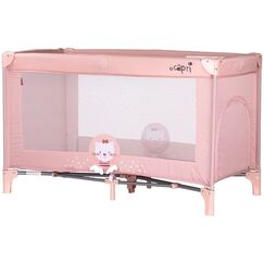 Patut pliabil Chipolino Capri Cat pink, Culoare: Roz, Dimensiuni: 120x60  - ExclusivMAG.ro