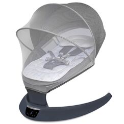 Leagan electric pentru bebelusi, cu spatar reglabil si senzor de miscare, AppeKids Evoque - Powder Grey, Culoare: Gri  - ExclusivMAG.ro
