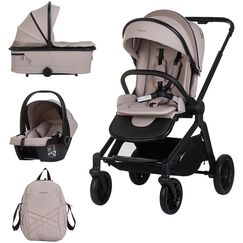 Carucior Chipolino Magnum 3 in 1 tiramisu, Culoare: Crem, Model: 3 in 1  - ExclusivMAG.ro