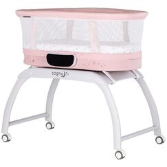 Patut cu leganare si cantar integrat Chipolino Sogno 2 in 1 pink, Culoare: Roz, Dimensiuni: 95x65  - ExclusivMAG.ro