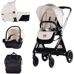 Carucior Chipolino Elite 3 in 1 biscotta, Culoare: Bej, Model: 3 in 1  - ExclusivMAG.ro
