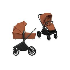 Carucior 2 in 1, Lionelo, Mika Plus, Pana la 22 kg, Maro, Culoare: Maro, Model: 2 in 1  - ExclusivMAG.ro