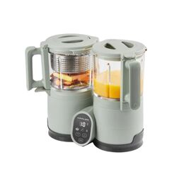 Babymoov - Robot multifunctional Nutribaby Glass 4 in 1 din sticla si otel inoxidabil Celadon Green  - ExclusivMAG.ro