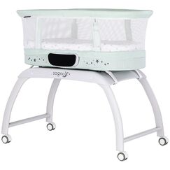 Patut cu leganare si cantar integrat Chipolino Sogno 2 in 1 pastel green, Culoare: Verde, Dimensiuni: 95x65  - ExclusivMAG.ro