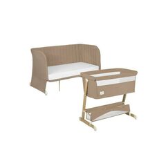 Patut co-sleeper, Lionelo, Thomi Plus, 5 in 1, Multifunctional, Maro, Culoare: Maro, Dimensiuni: 95x65  - ExclusivMAG.ro