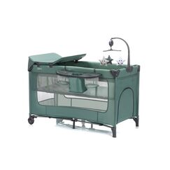 Patut pliabil Capri green Fillikid, Culoare: Verde, Dimensiuni: 120x60  - ExclusivMAG.ro