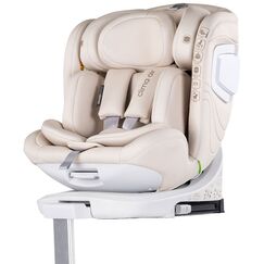 Scaun auto Chipolino Clima Air I-Size 40-150 cm cu sistem Isofix si sezut rotativ biscotta, Culoare: Bej, Grupa: 0-36kg (0 luni - 12 ani)  - ExclusivMAG.ro