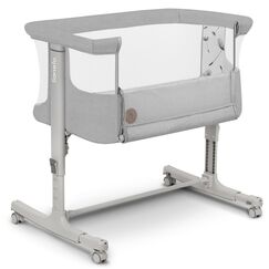 Patut co-sleeper, Lionelo, Aurora, 3 in 1, Cu leganare si setare unghiulara, Pana la 9 kg, 0 luni+, Bej/Gri deschis, Culoare: Gri deschis, Dimensiuni: 80x50  - ExclusivMAG.ro