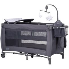 Patut pliabil Chipolino Bella anthracite, Culoare: Gri, Dimensiuni: 120x60  - ExclusivMAG.ro