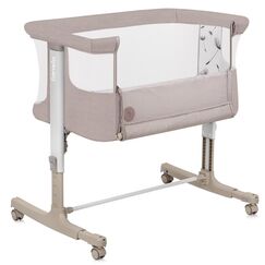 Patut co-sleeper, Lionelo, Aurora, 3 in 1, Cu leganare si setare unghiulara, Pana la 9 kg, 0 luni+, Bej, Culoare: Bej, Dimensiuni: 80x50  - ExclusivMAG.ro