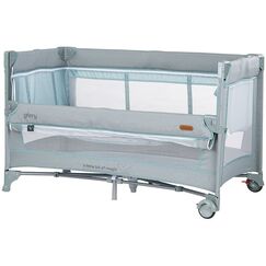 Patut pliabil Chipolino Glory cu laterala culisanta basil, Culoare: Verde, Dimensiuni: 120x60  - ExclusivMAG.ro