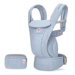 Marsupiu Ergobaby Omni Deluxe Mesh Serene Blue, Culoare: Blue  - ExclusivMAG.ro