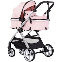 Carucior Chipolino Vista 2 in 1 pink marshmallow, Culoare: Roz, Model: 2 in 1  - ExclusivMAG.ro