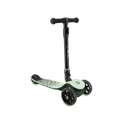 Trotineta pliabila cu roti LED pentru copii, 3 Ani+, MoMi San - Verde, Culoare: Verde  - ExclusivMAG.ro