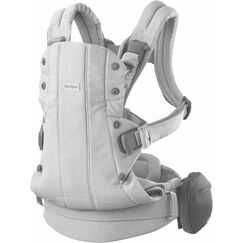 BabyBjorn - Marsupiu anatomic cu multiple pozitii de purtare colectia Harmony, tesatura melange, Light Gray  - ExclusivMAG.ro