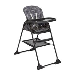 Joie - Scaun de masa Mimzy Snacker ABC Charcoal, Culoare: Negru/Alb  - ExclusivMAG.ro
